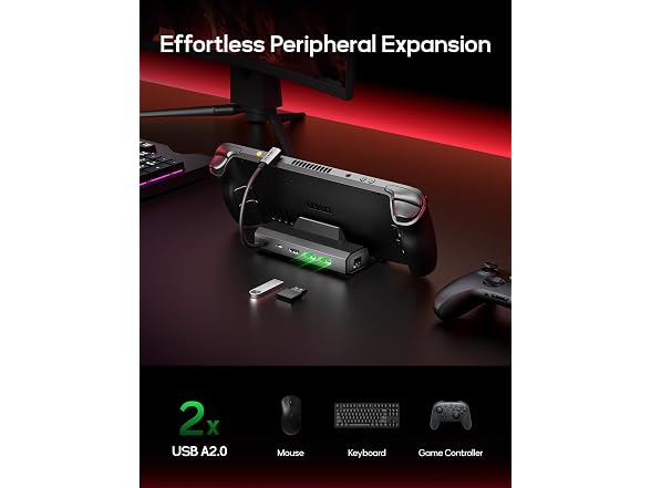 JSAUX 5-in-1 Docking Station for Steam Deck/ROG Ally X/Legion Go