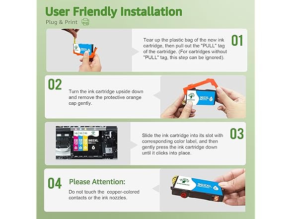 GREENSKY 902XL Ink Cartridge for HP Printer