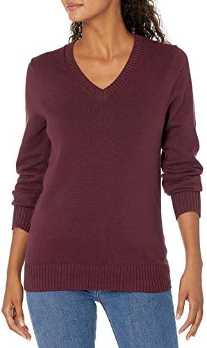 Amazon Essentials Womens Lightweight Long Sleeve V Neck Sweater Cotton