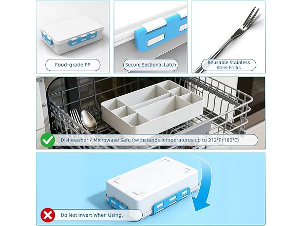 YARUITK Snackle Box with Ice Pack, White