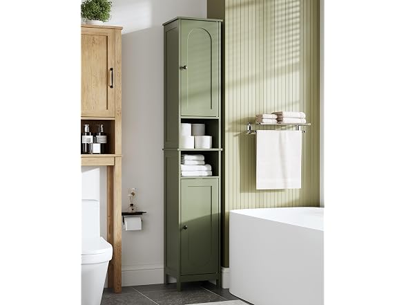 HAIOOU Forest Green Tall Narrow Storage Cabinet 