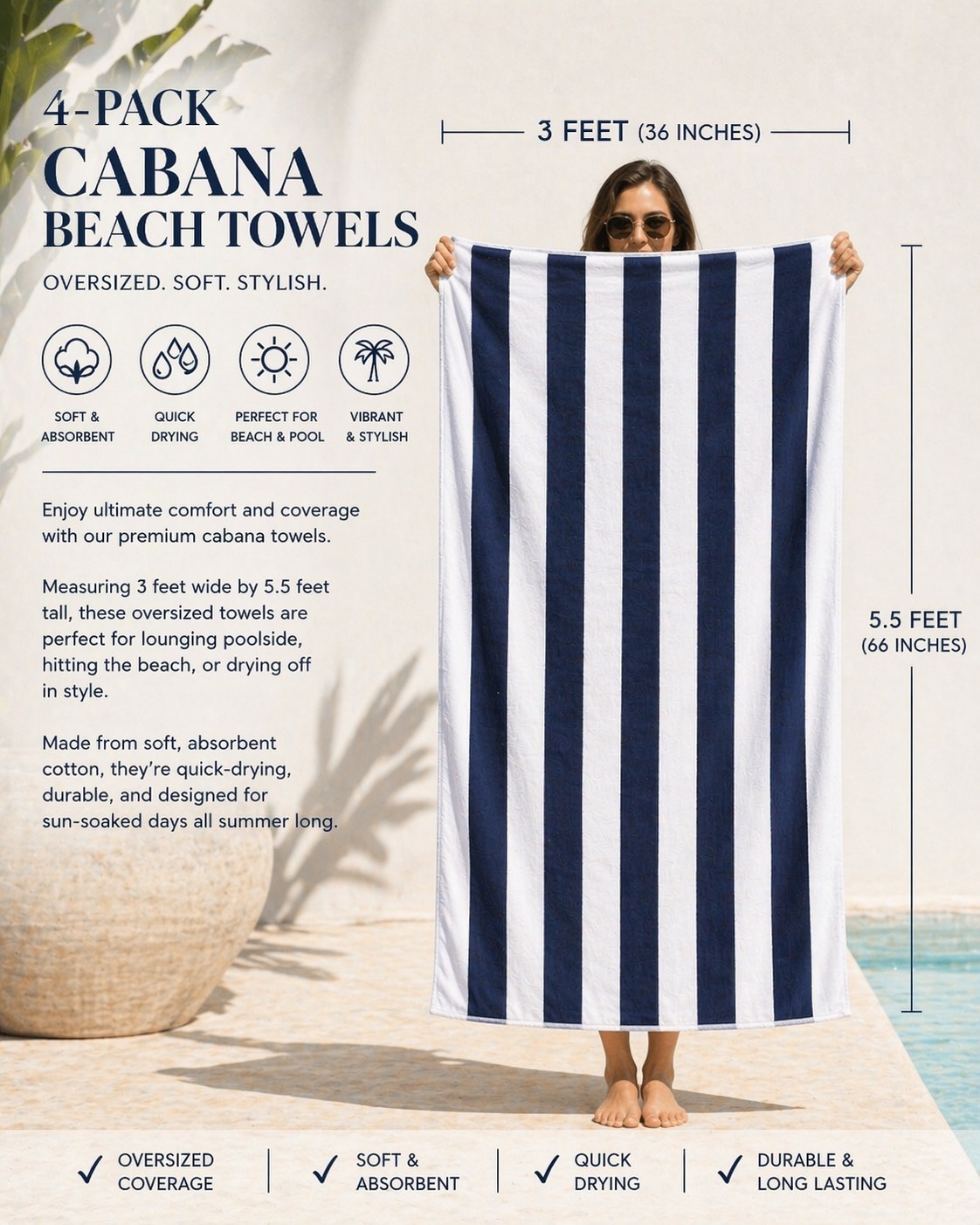 Multi-Pack Cabana Towels - Gallery 27