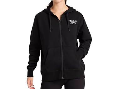 $18.99, Was $60, 68% Off! Reebok Womens Embroidery FullZip Hoodie dealfomo