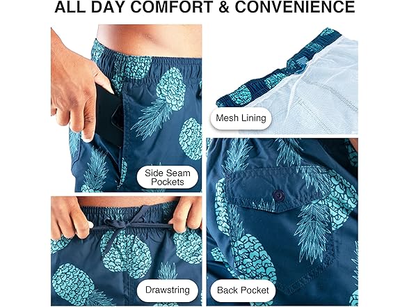 Kanu Men's Navy Trunk Pina Navy (S)