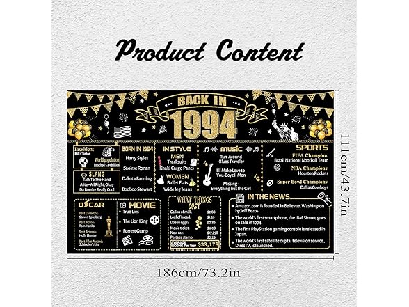 Born in 1994 Decorative Cloth Banner