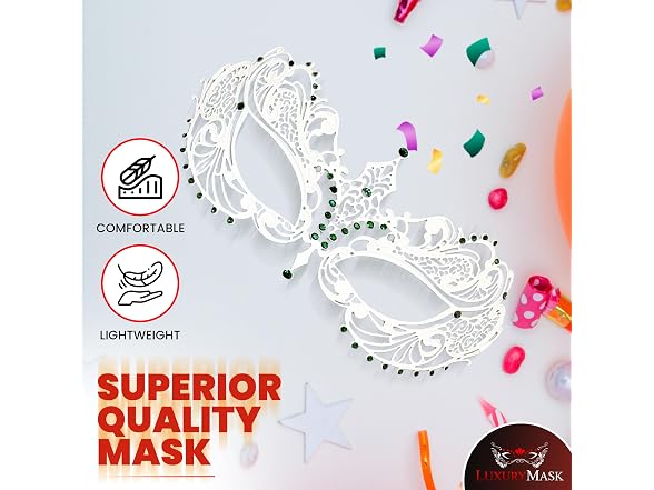 Luxury Mask (OS) Burlesque Boutique Rhinestones