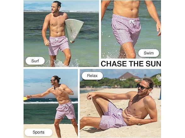 Kanu Surf Men's Monaco Swim Trunks (M) Coral