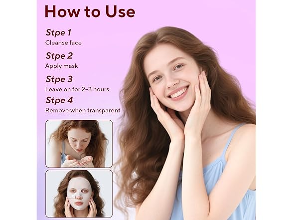 Nityrliv 4 Pack Collagen Face Mask