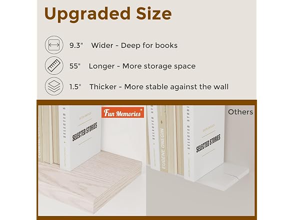 Fun Memories 55in Deep Floating Shelves