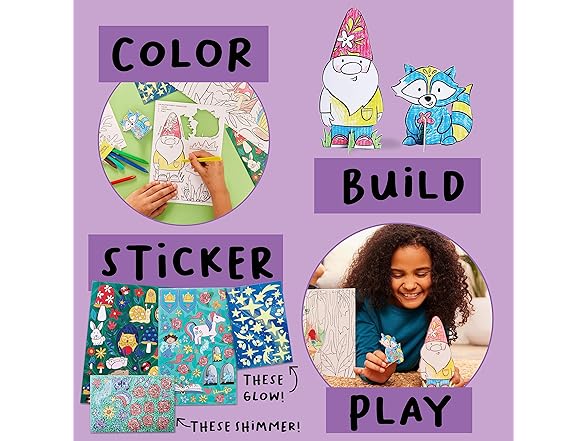 Creativity for Kids Wonder Worlds 3D Coloring Kit