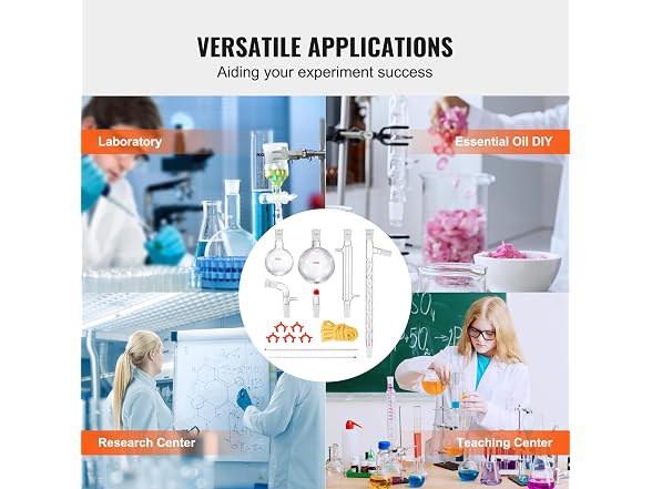 VEVOR Lab Distillation Kit, 3.3 Boro