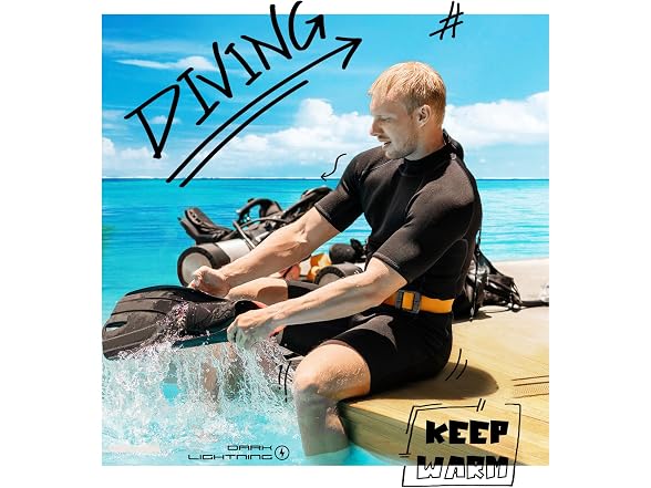 Dark Lightning Men Shorty Wetsuit Women