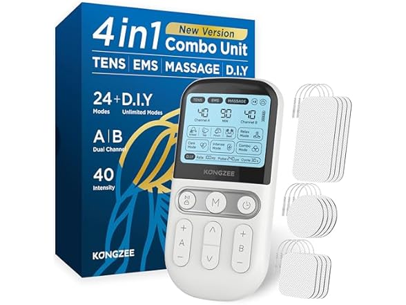 4-in-1 TENS Unit & Muscle Stimulator