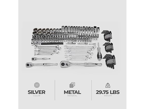 Master Mechanic 180 Piece Mechanics SAE and Metric