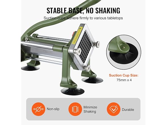 French Fry Cutter, Potato Slicer with 3/8-Inch