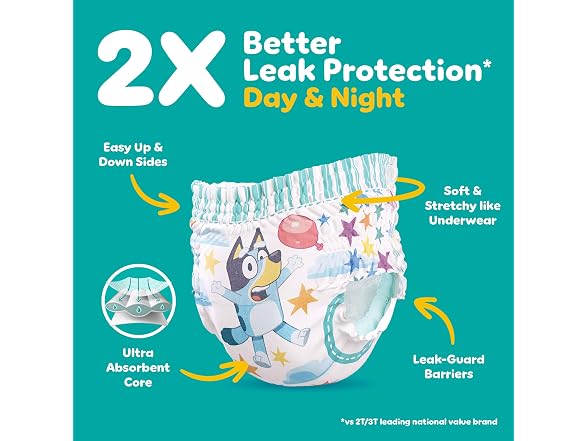 Pampers Easy Ups Size 6 Bluey 18 Count
