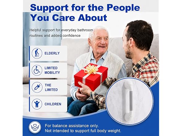DUORAN Shower Suction Grab Bar 1 Pack