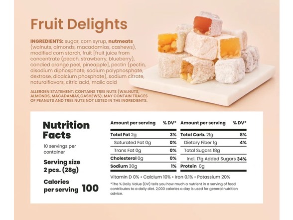 (5 Pack) Liberty Orchard Soft Fruit & Nut Candies Gift Set