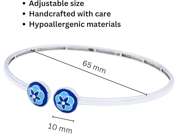 Navicia Azure Blooming Cuff Bracelet