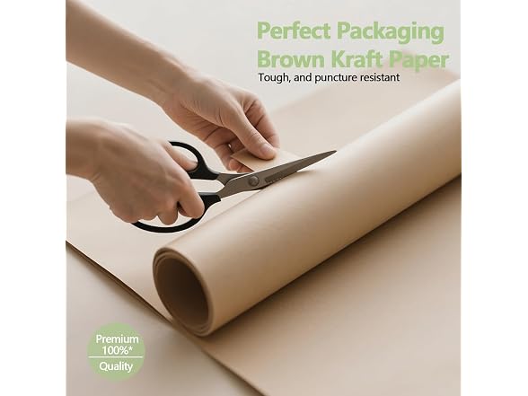 MAXTBEE 48" × 2400"(200') Thickened Brown Kraft Paper Roll