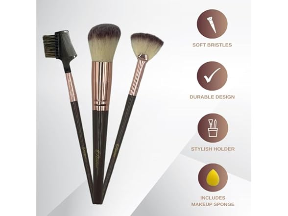 Amene NYC Makeup Brush Set Professional