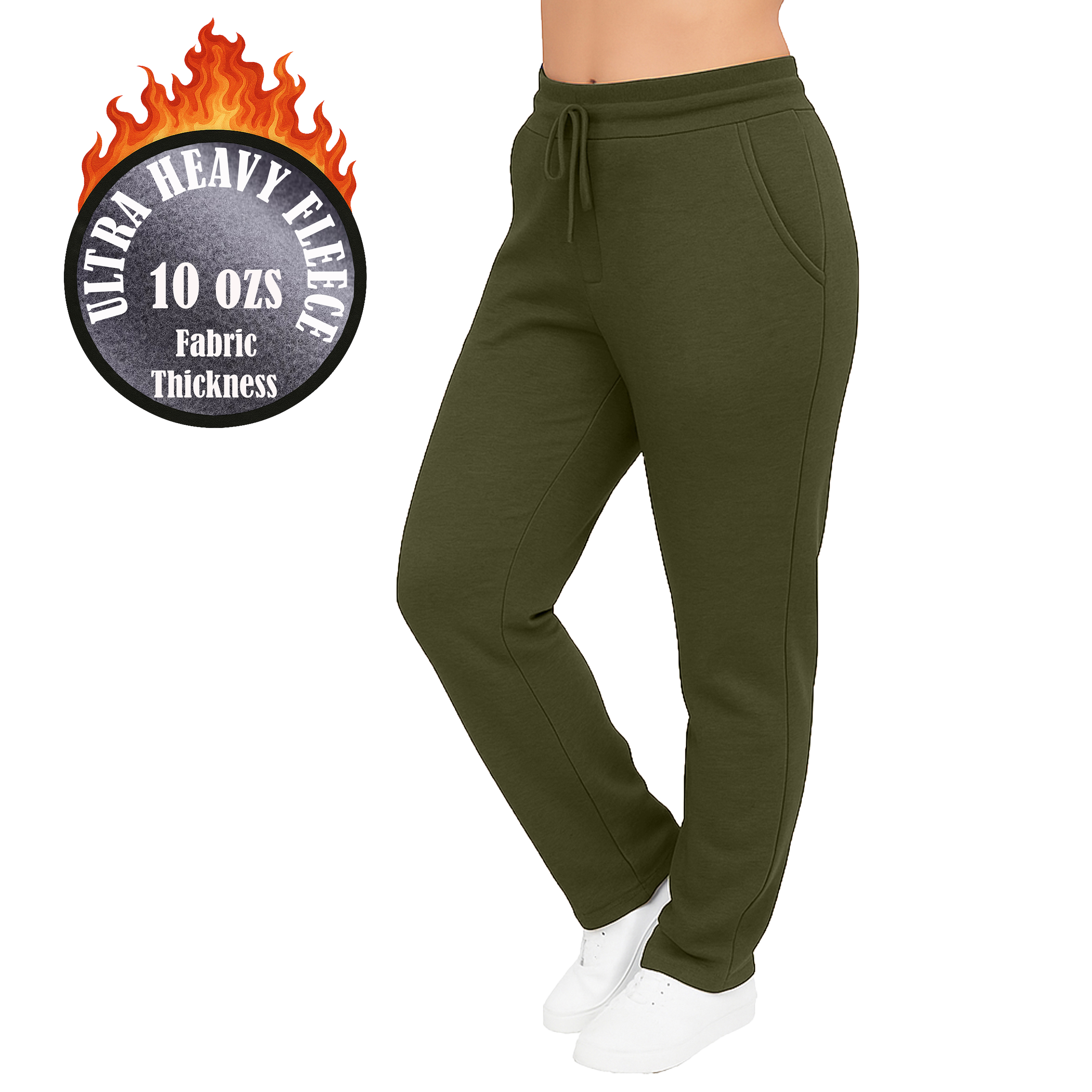 Womens Heavyweight Fleece-Lined Sweatpants (1 or 2pk) - Gallery 24