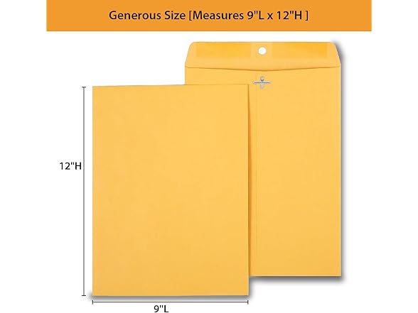 Staples 9 x 12 Kraft Clasp & Moistenable