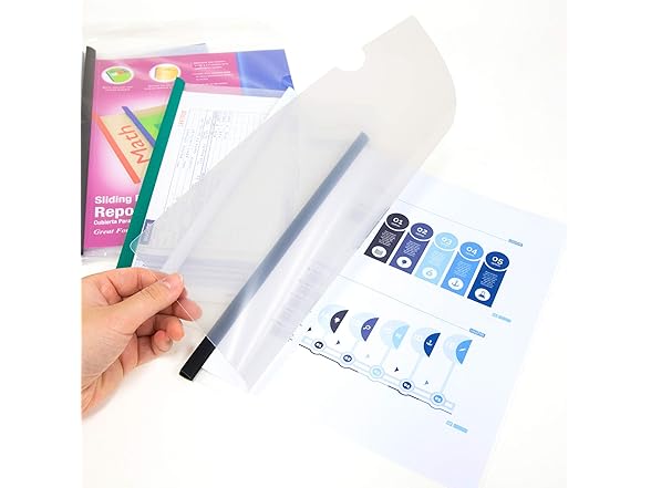 BAZIC Clear Front Report Covers w/ Slid