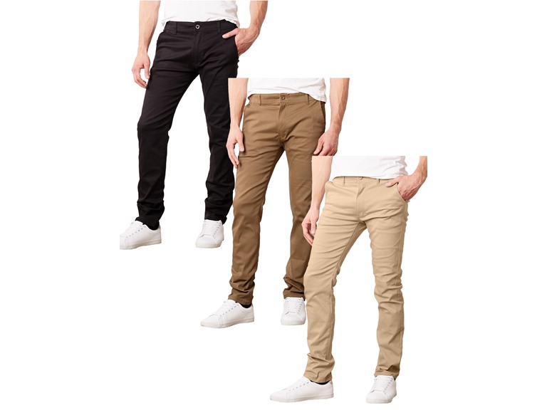 3-Pack Men's Slim Fitting Super Flex Stretch Chino Pants (Sizes, 30-42)