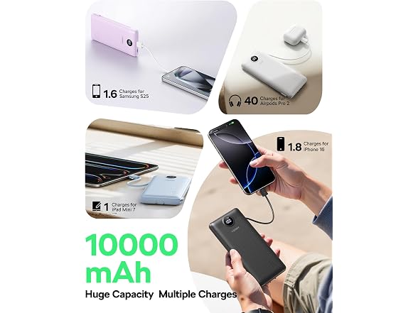 VEGER 10000mAh Power Bank Wall Plug