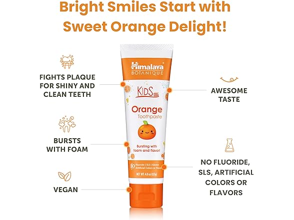 Himalaya Himalaya Kids Orange Toothpaste, 4oz