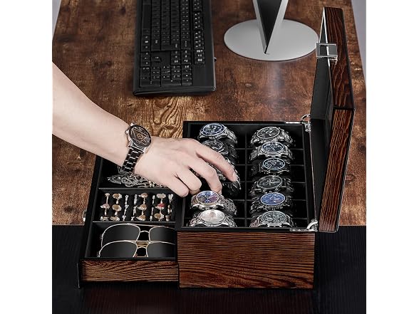 BEWISHOME High-End Watch Box 12-Slot