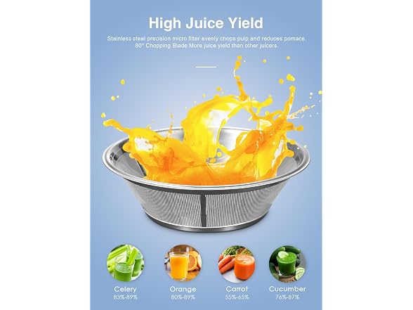Qcen 800W Centrifugal Juicer Blue