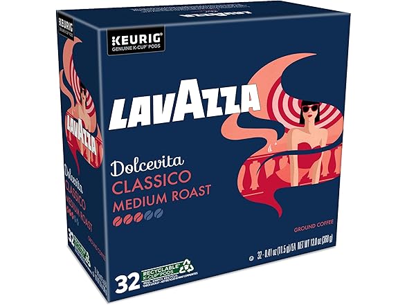 32ct Lavazza Dolcevita Classico, Single-Serve KCups