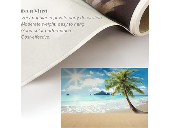 FiVan Backdrop for Summer Pictures 8x6ft Palm