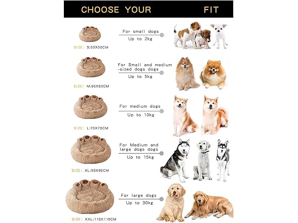 MUSM Fluffy Plush Dog Bed