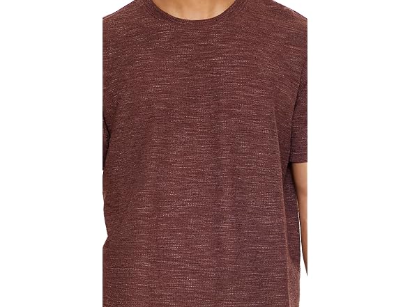 Forever 21 (L) Slub-Knit Crew Chocolate Tee