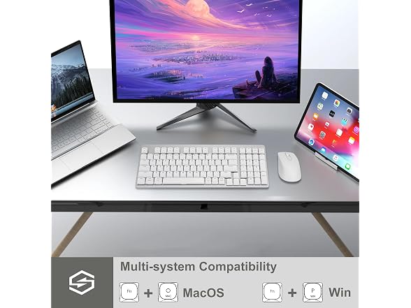 LeadsaiL Wireless Keyboard and Mouse Combo