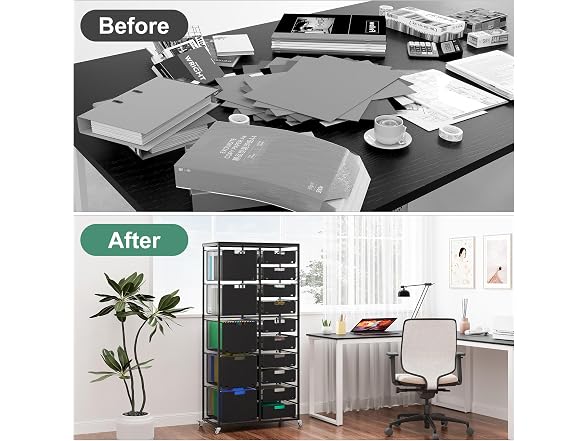 EasyPAG 15-Drawer Rolling Storage Cart