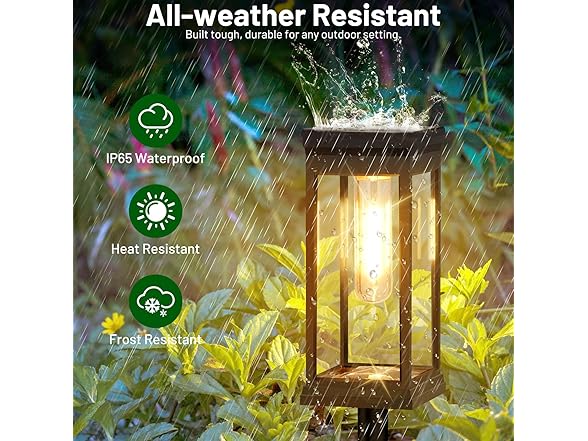 BesLowe Upgraded Solar Pathway Lights Outdoor, 12-Pack