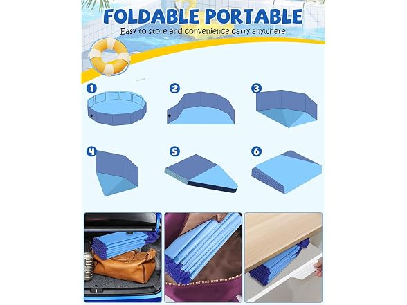 Dog Pool, YSJILIDE Portable PVC Dog Pet