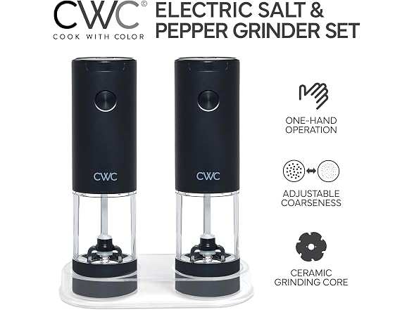 Electric Salt And Pepper Grinder Set
