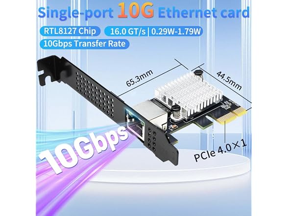IO CREST IO CREST Single Port 10 Gigabit Ethernet