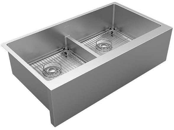 Elkay 16 Gauge Stainless Steel 35-7/8" Double Bowl