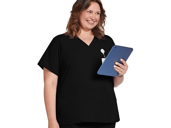 Jockey Women (M) Scrubs True Crossover V-Neck Top
