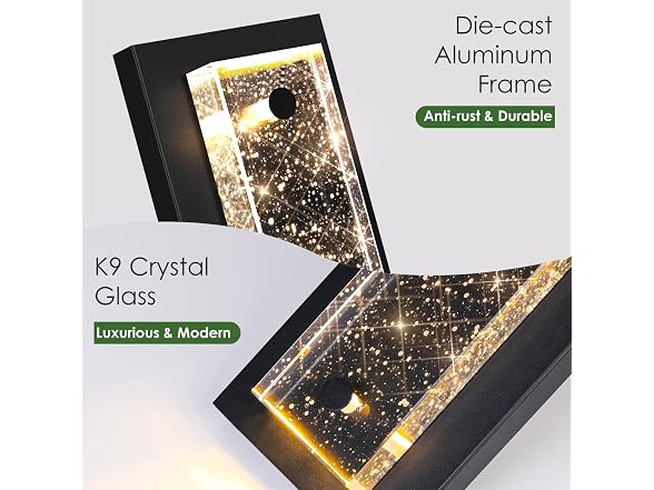 BesLowe Large Wall Light Crystal
