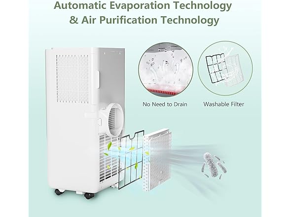 Vossfamul 8,000 BTU Portable Air Conditioner