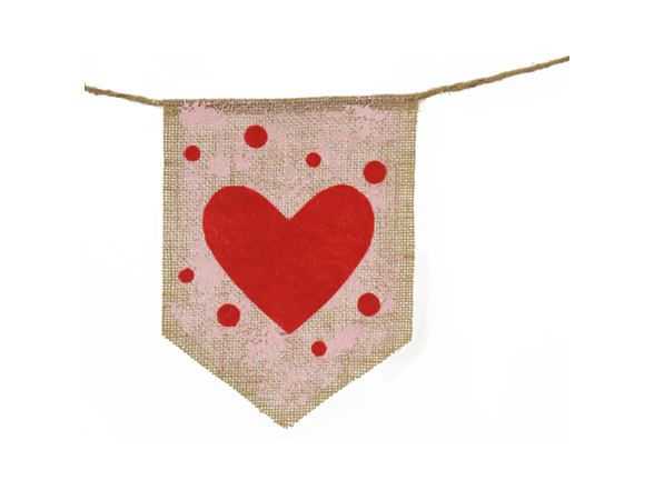 Valentine's Red Hearts and Dots Garland