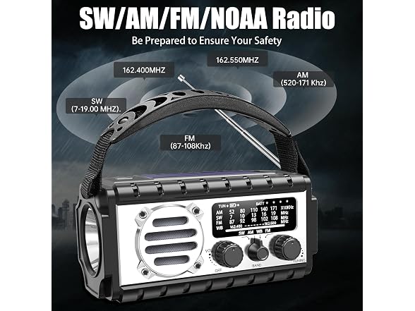 QALYVYW Solar Crank Emergency Radio