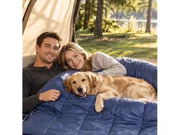 FJALLNOK Queen Size Flannel Sleeping Bag